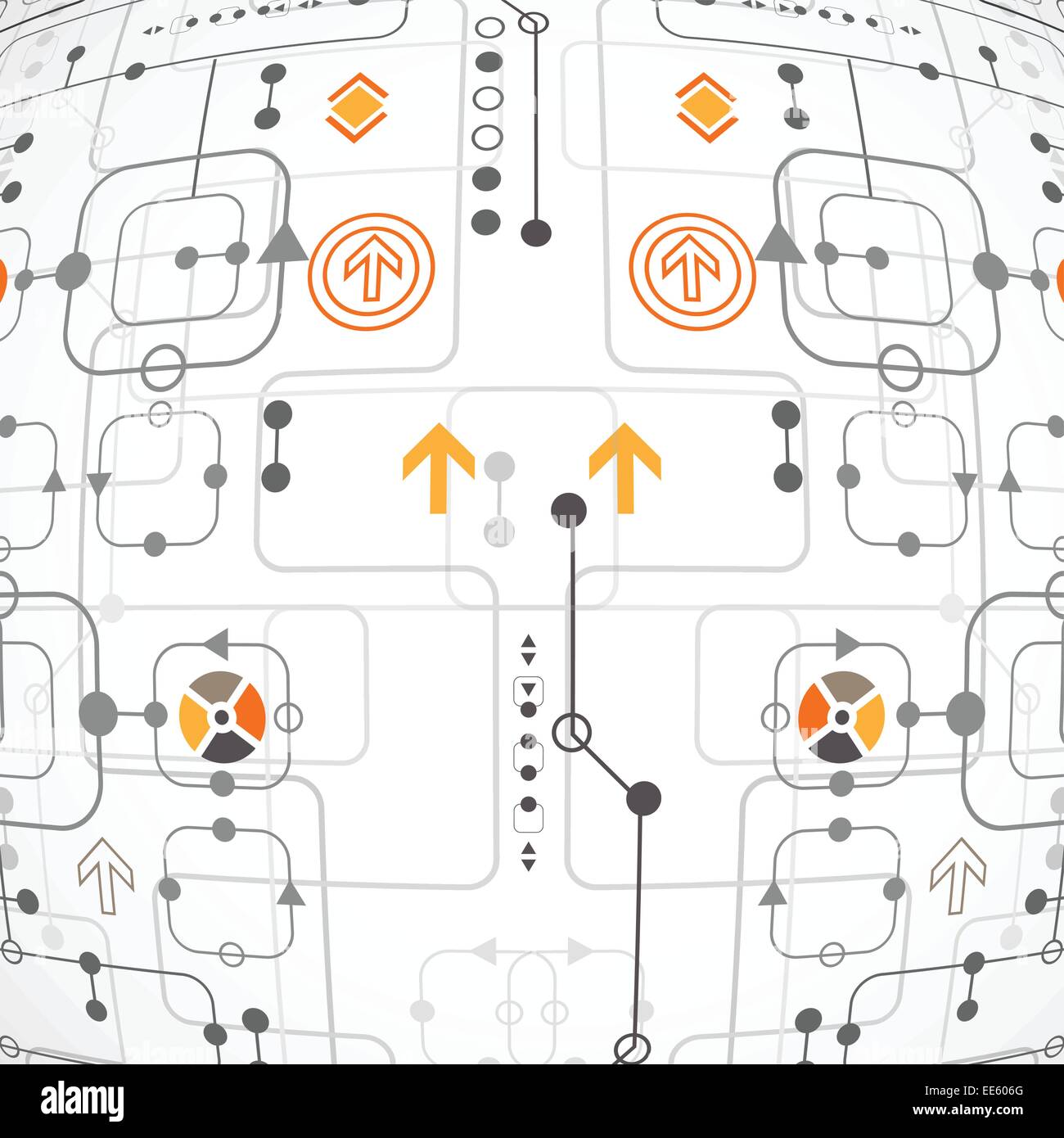Abstract technological background with various elements Stock Vector ...