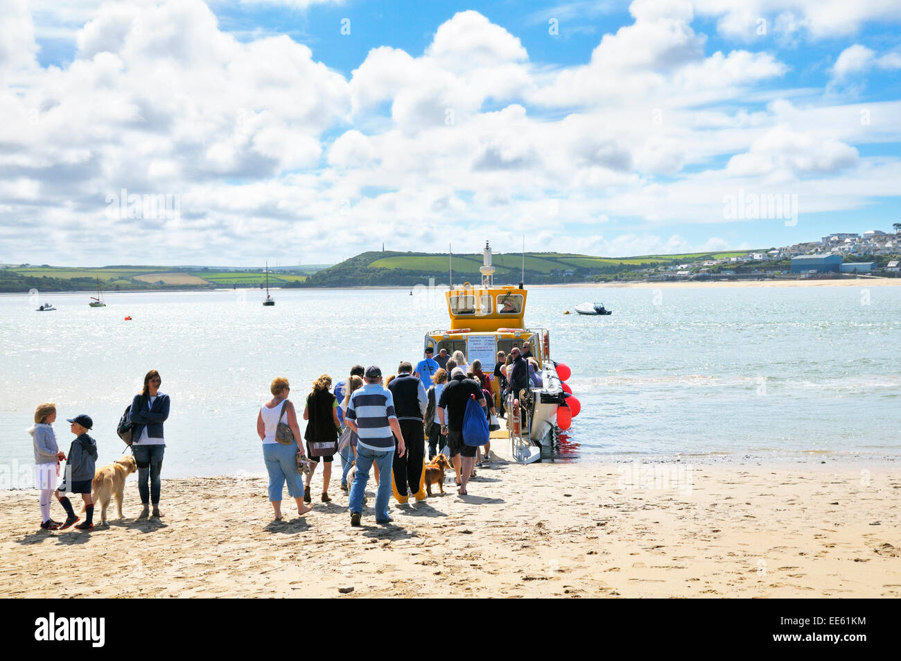 Rock to Padstow passenger ferry, Camel Estuary, Cornwall, UK Stock Photo