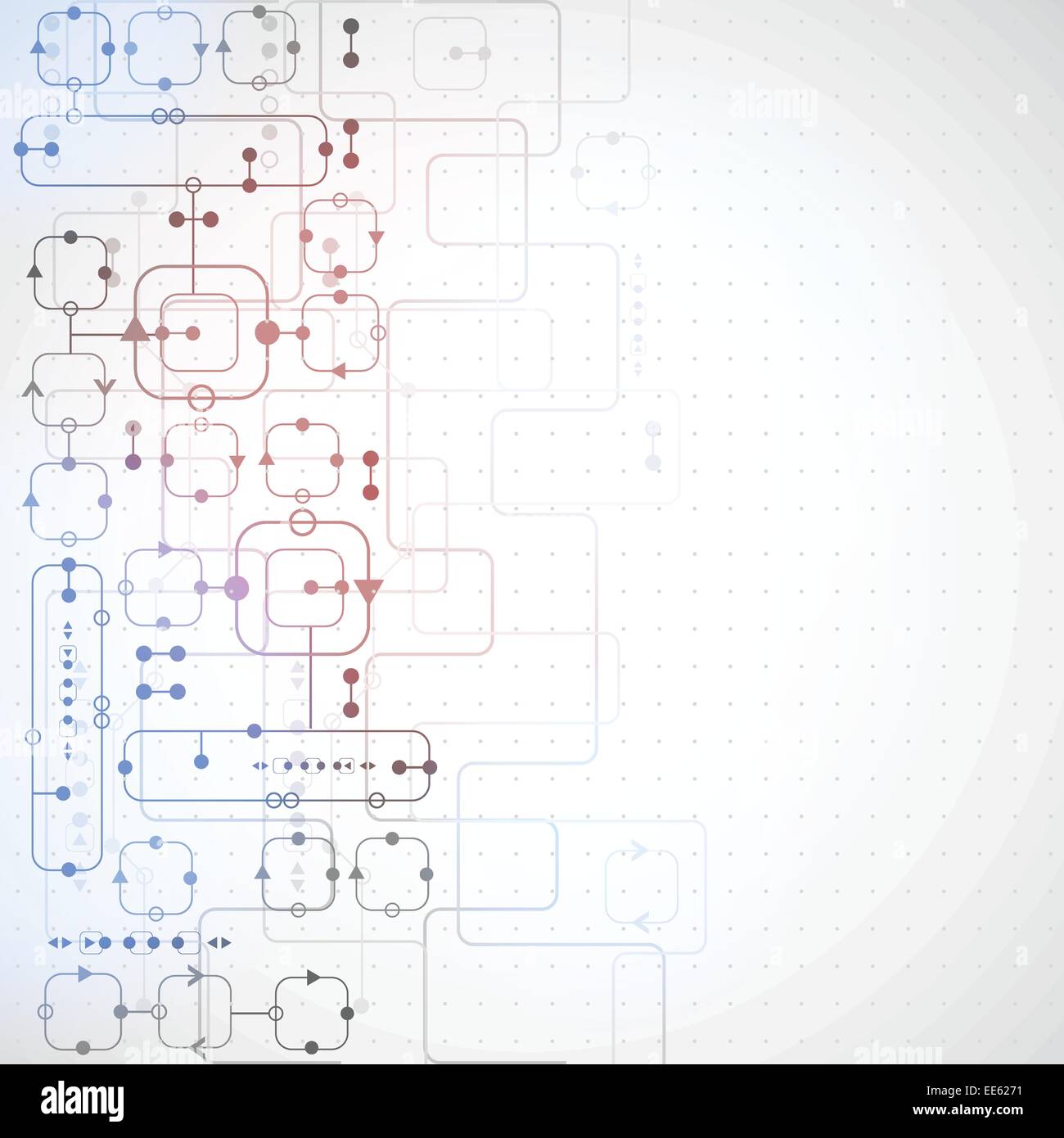 Abstract technological background with various technological elements ...