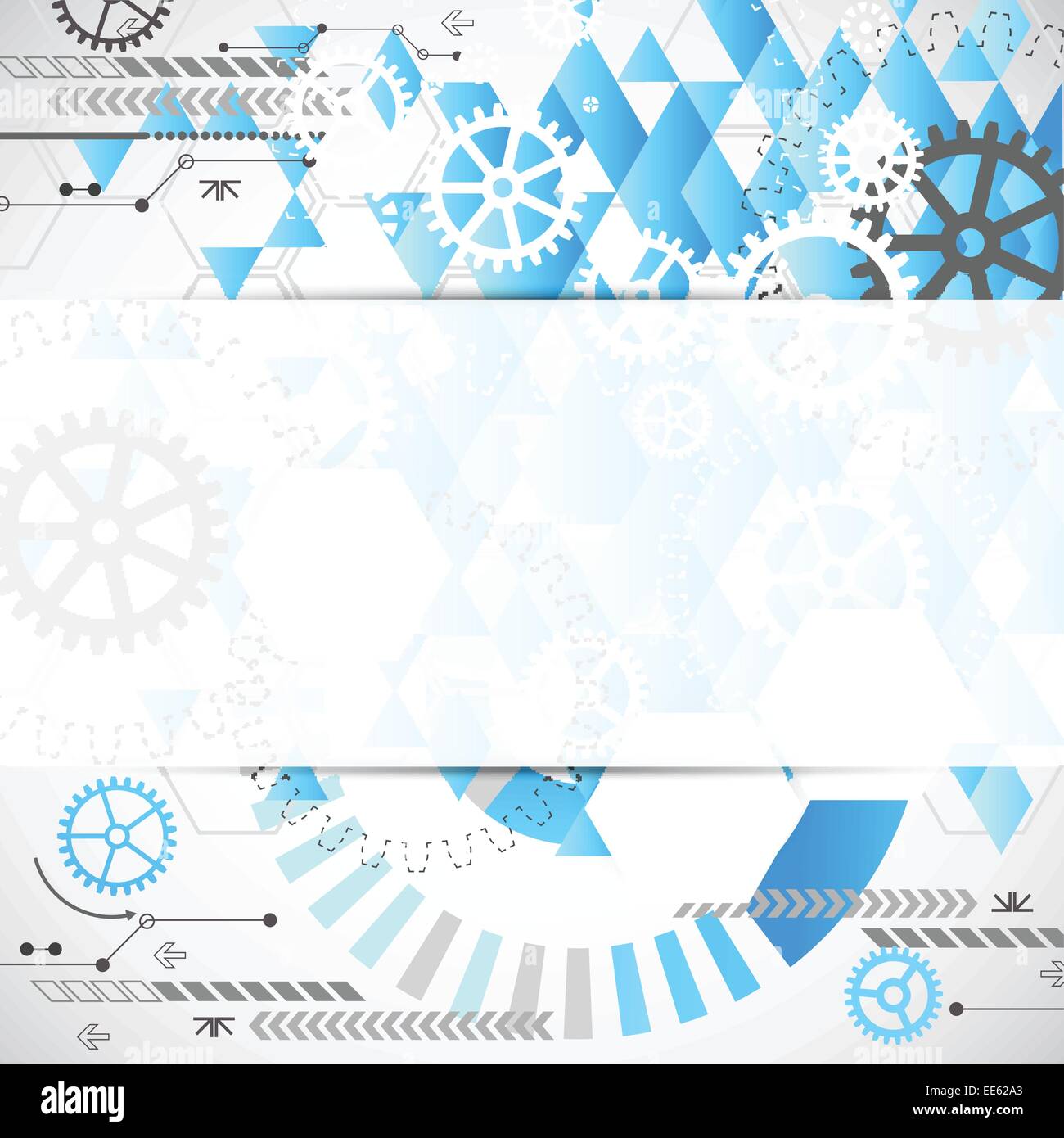 Abstract technological background with various technological elements ...