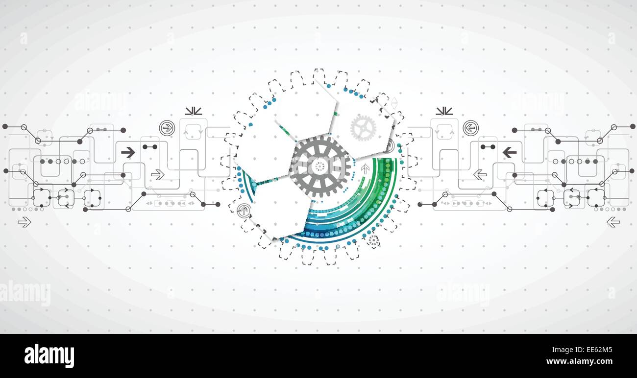 Abstract background with technological elements Stock Vector Image ...