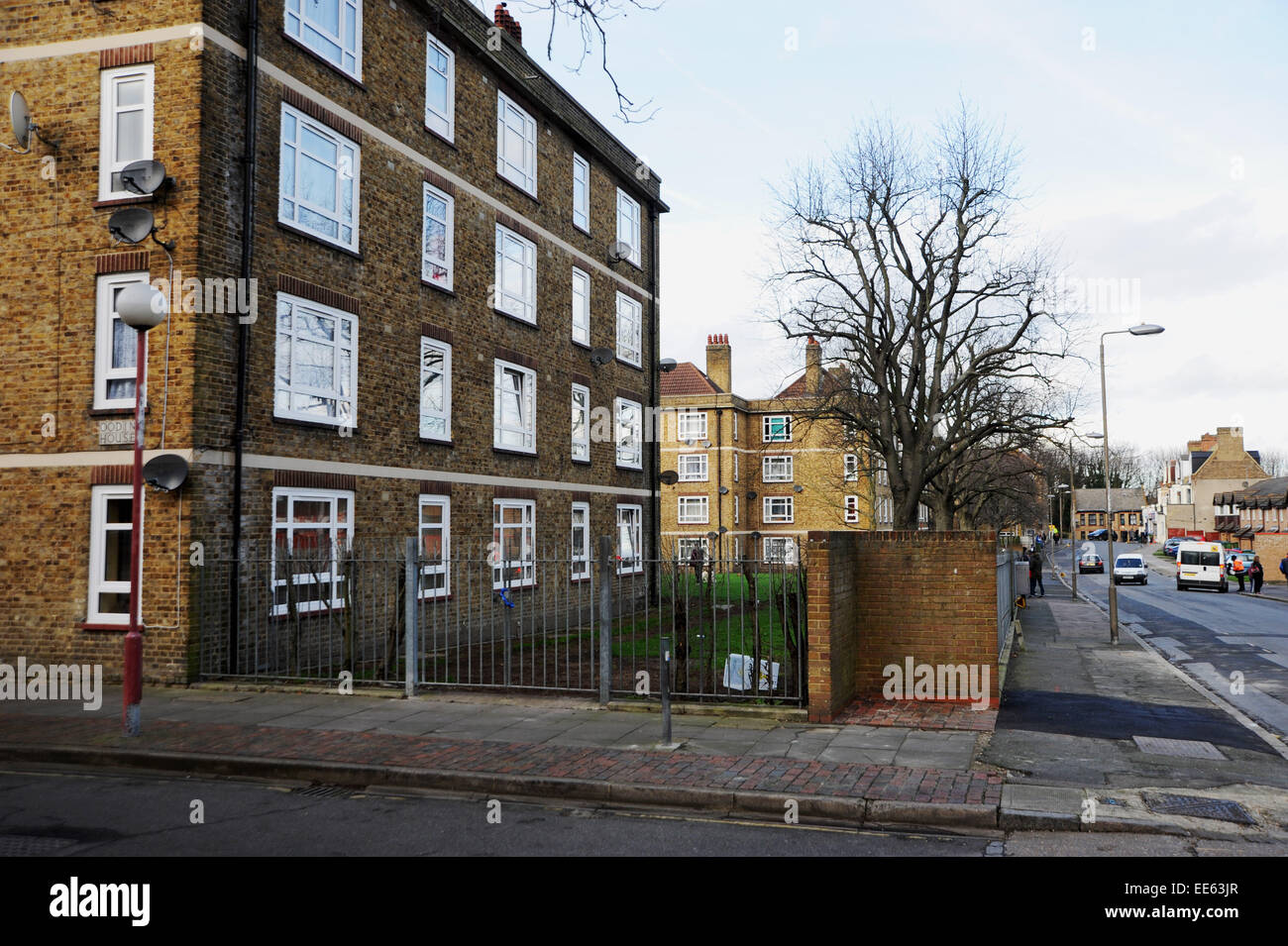 Charlton South East London UK January 2015 The Valley Grove estate of