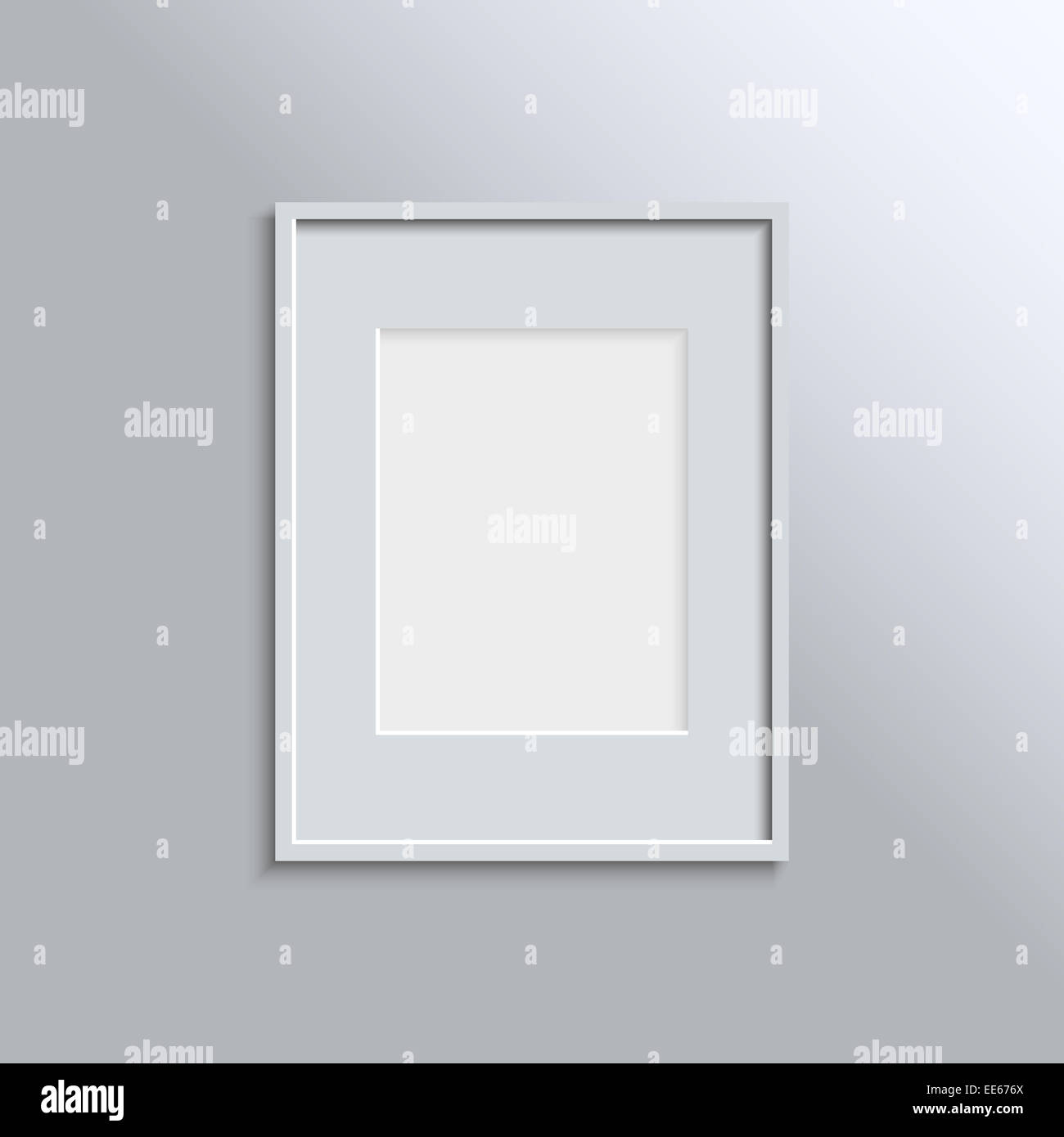 White frame on a wall vector background design for your content. Vector