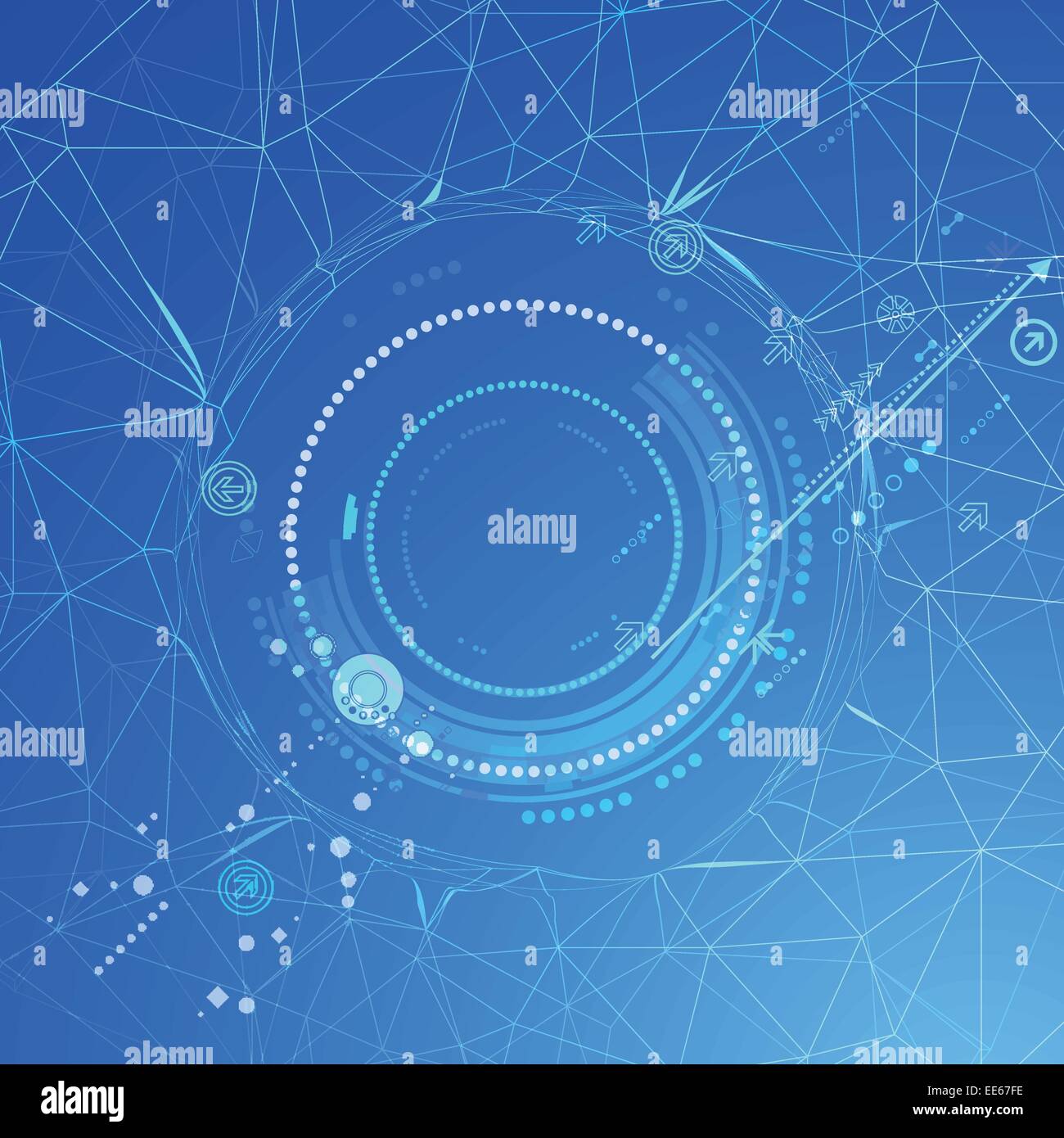Abstract technological background with various elements Stock Vector ...
