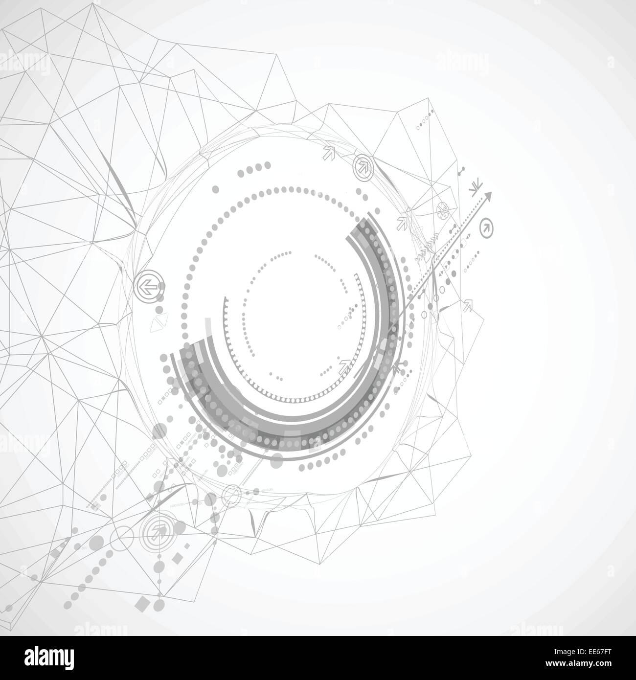 Abstract technological background with various elements Stock Vector ...
