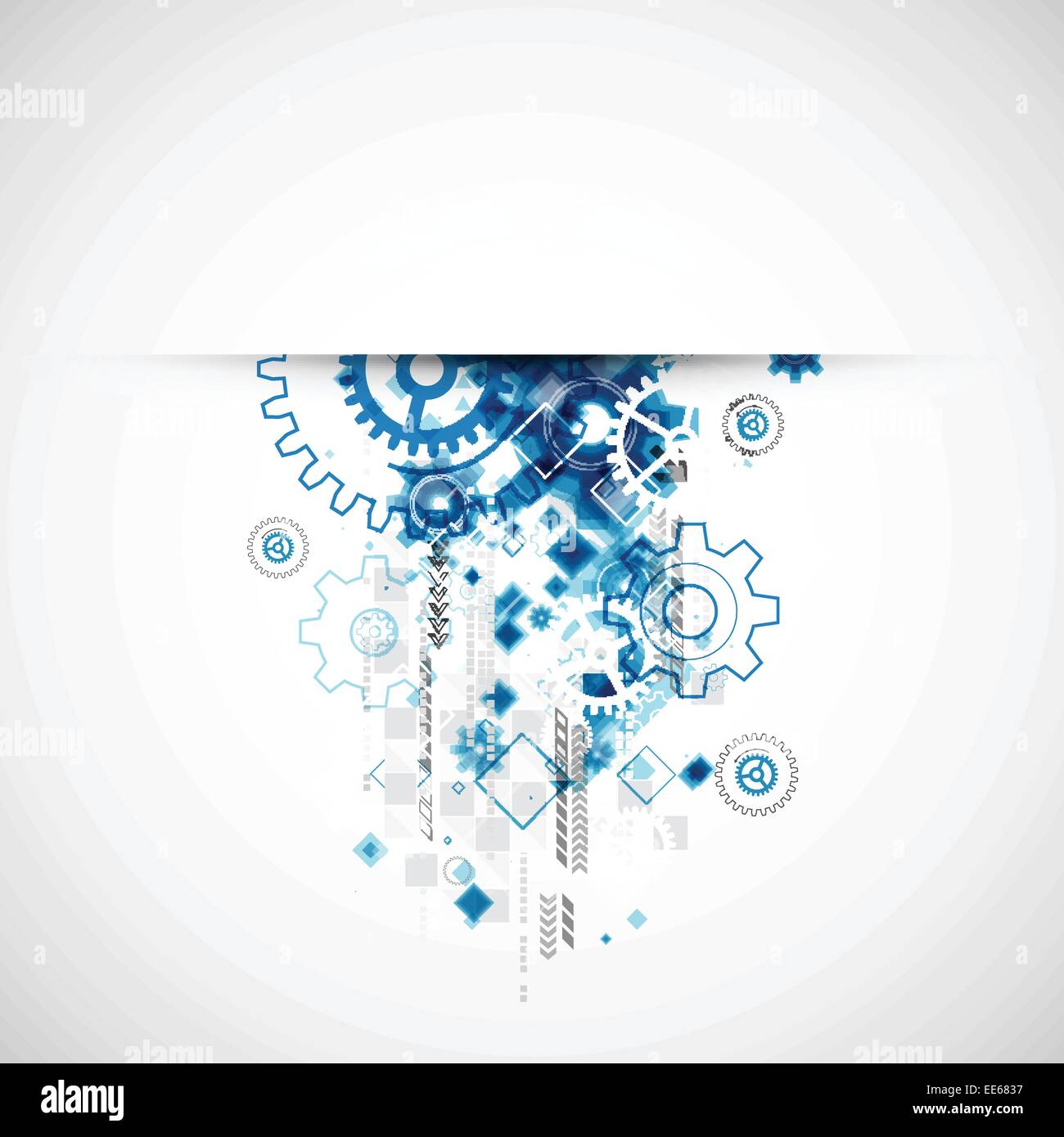 Abstract technological background with various technological elements ...