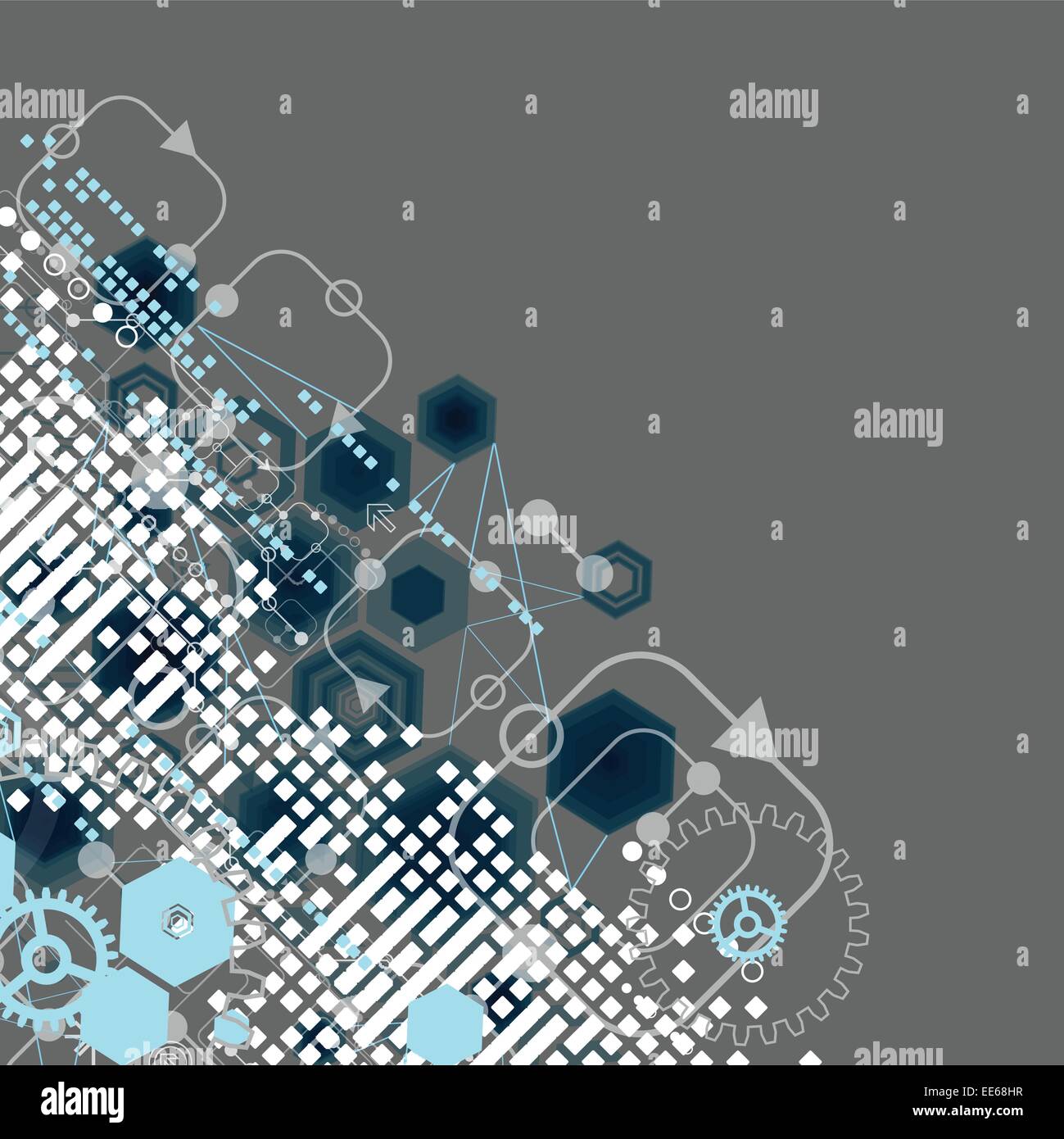 Abstract technology background with hexagonal shapes. Vector Stock ...