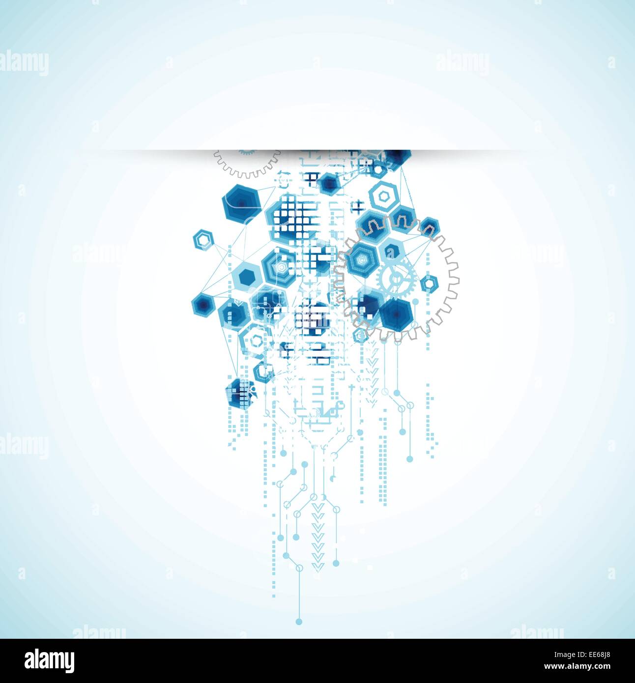 Abstract technology background with hexagonal shapes. Vector Stock ...