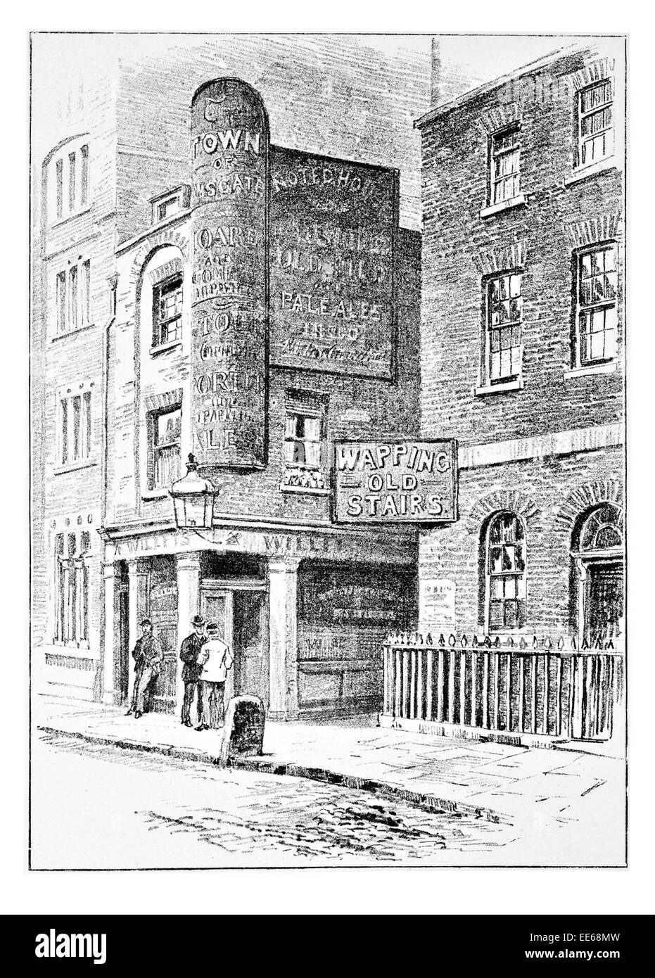 The Town of Ramsgate public house pub Wapping Old stairs ancient hamlet Wapping London Borough Tower Hamlets tavern ale beer Stock Photo