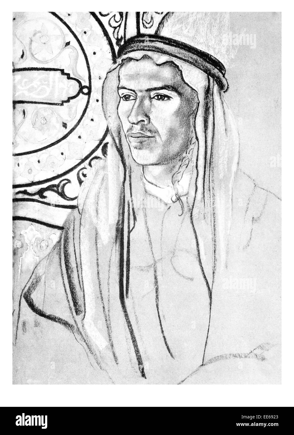 Serj El Ateibi by Eric Kennington Islam Islamic Thomas Edward Lawrence of Arabia 16 August 1888 19 May 1935 Stock Photo