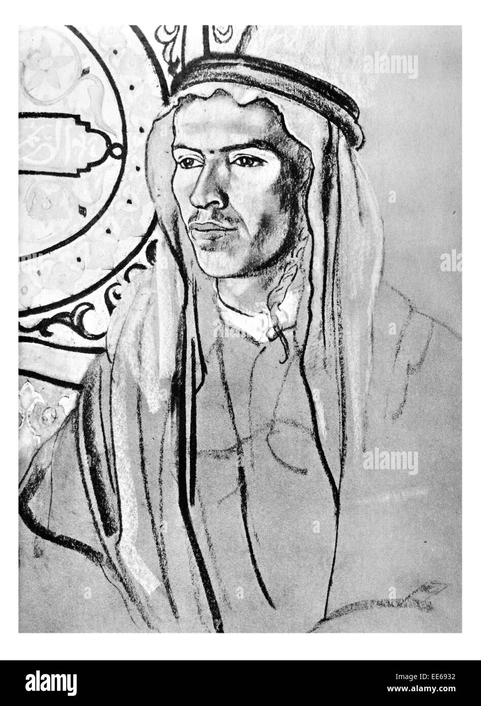 Serj Lawrence of Arabia Arab Revolt Ottoman Turkish portrait Arabian Stock Photo