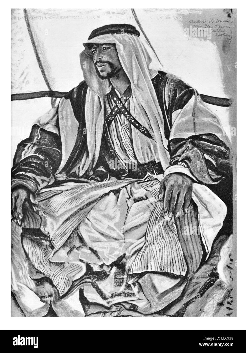 Matar Lawrence of Arabia Arab Revolt Ottoman Turkish portrait Arabian Stock Photo
