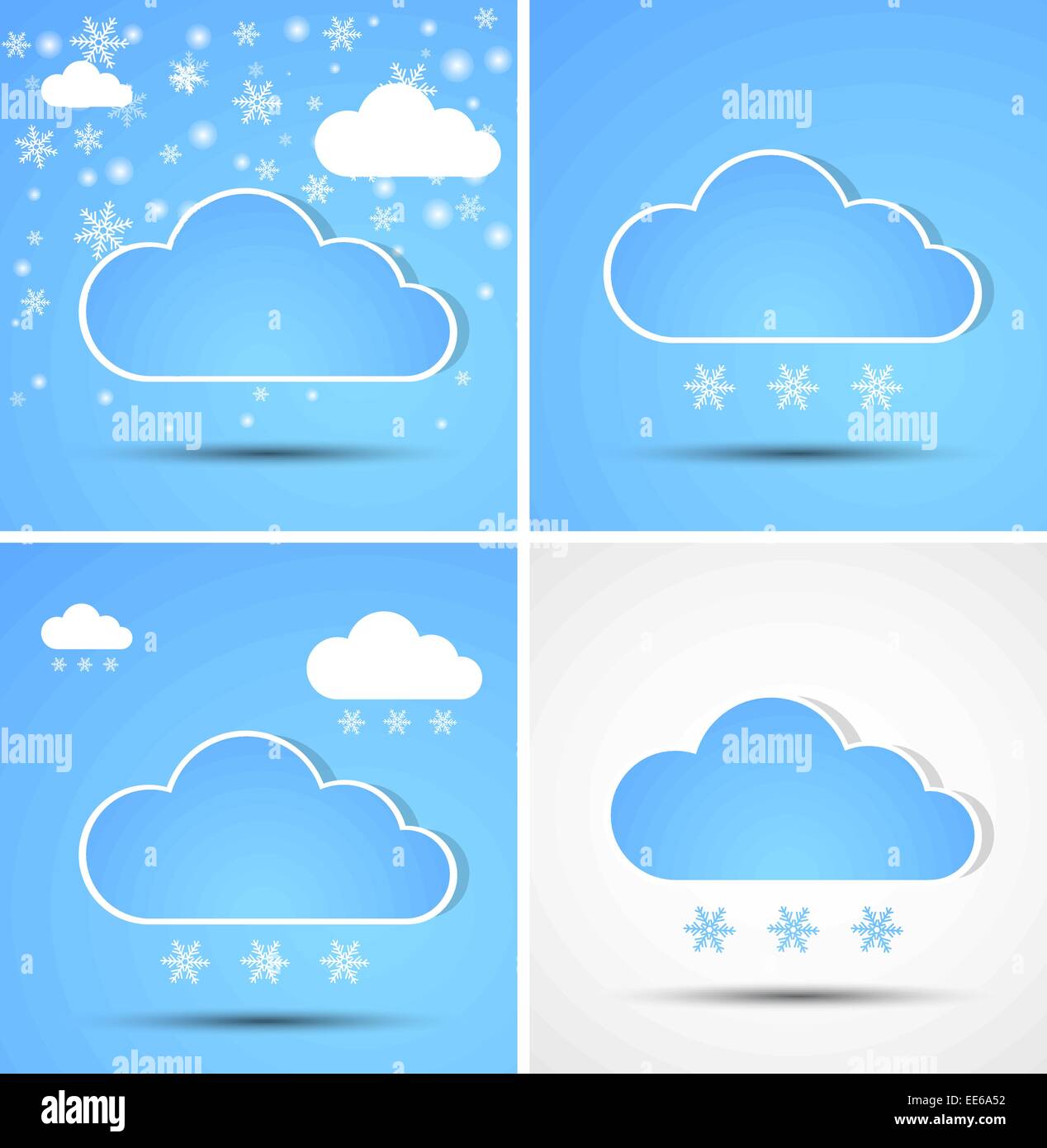 Set of winter clouds. Vector Stock Vector Image & Art - Alamy
