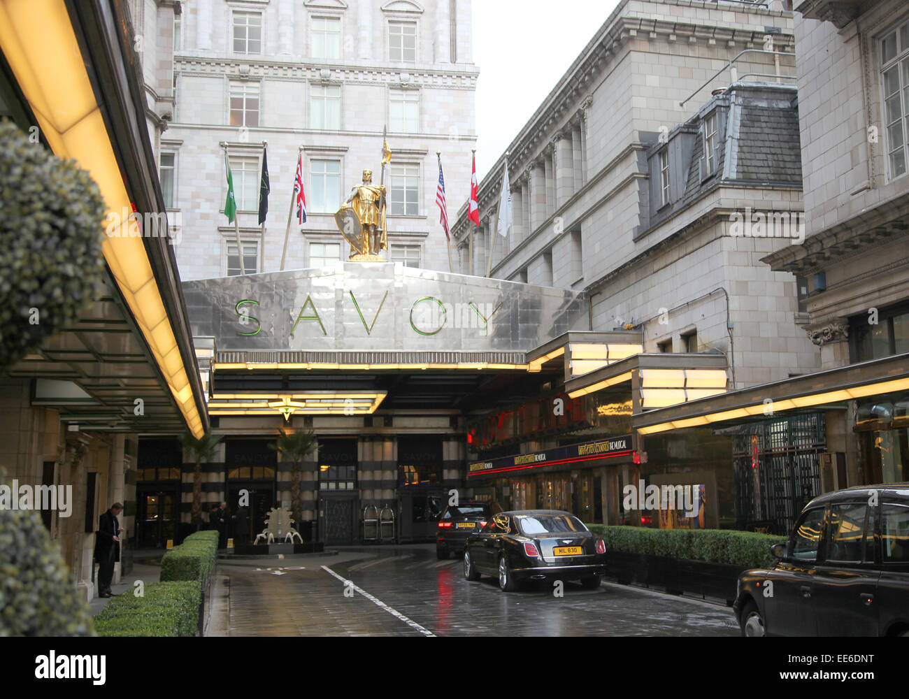 Savoy Entrance Stock Photo