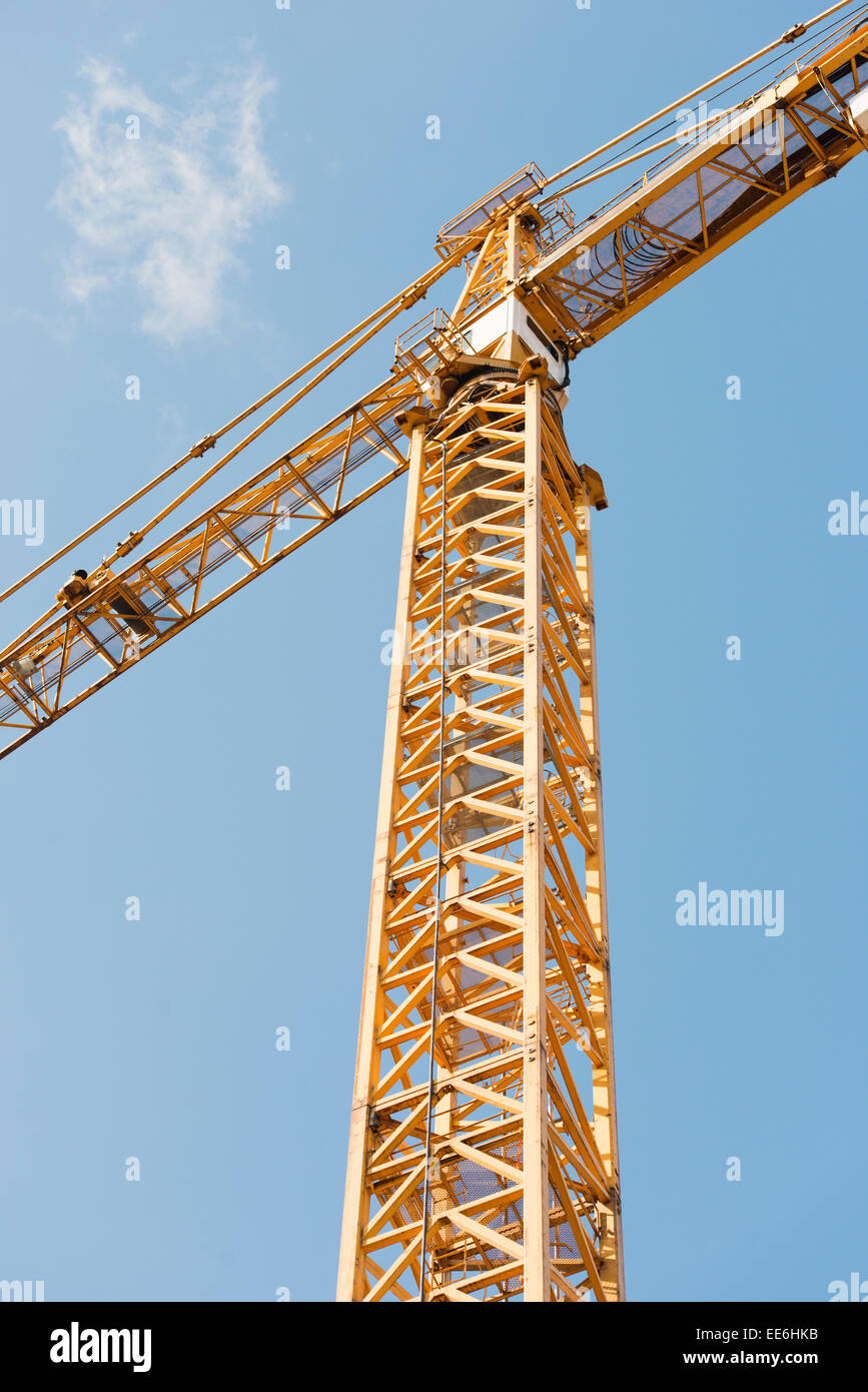 Building crane at construction site in Stockholm, Sweden Stock Photo