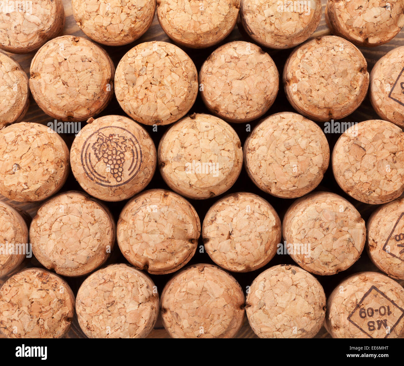 Champagne wine corks texture background Stock Photo - Alamy