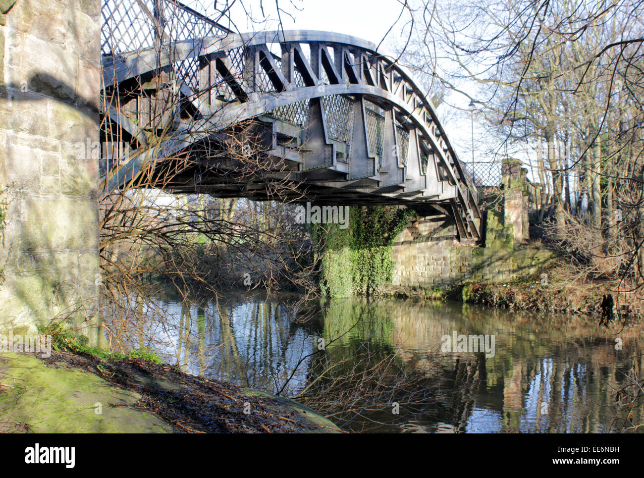 A bowstring girder bridge that used to carry the Great Northern Railway