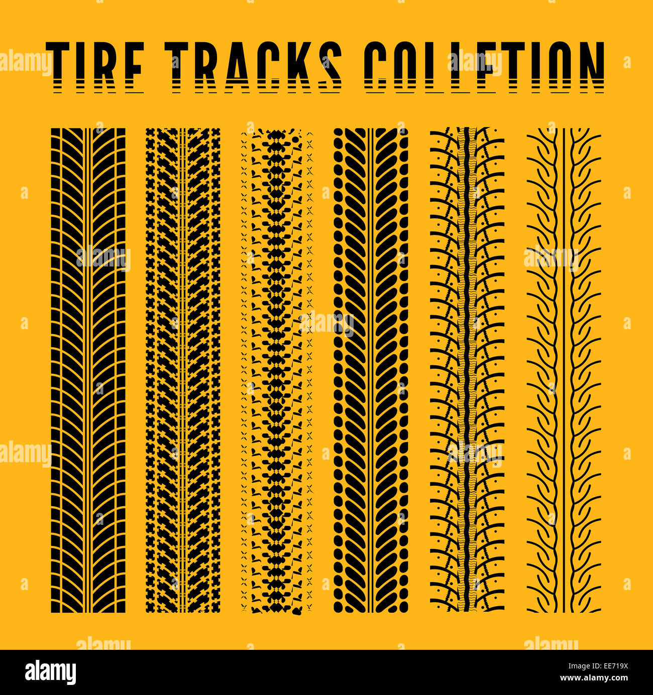 Tire track collection Stock Photo Alamy