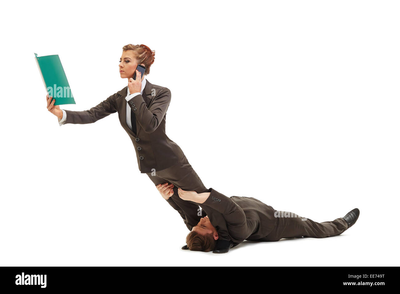 Flexible people represent idea of multitasking Stock Photo - Alamy