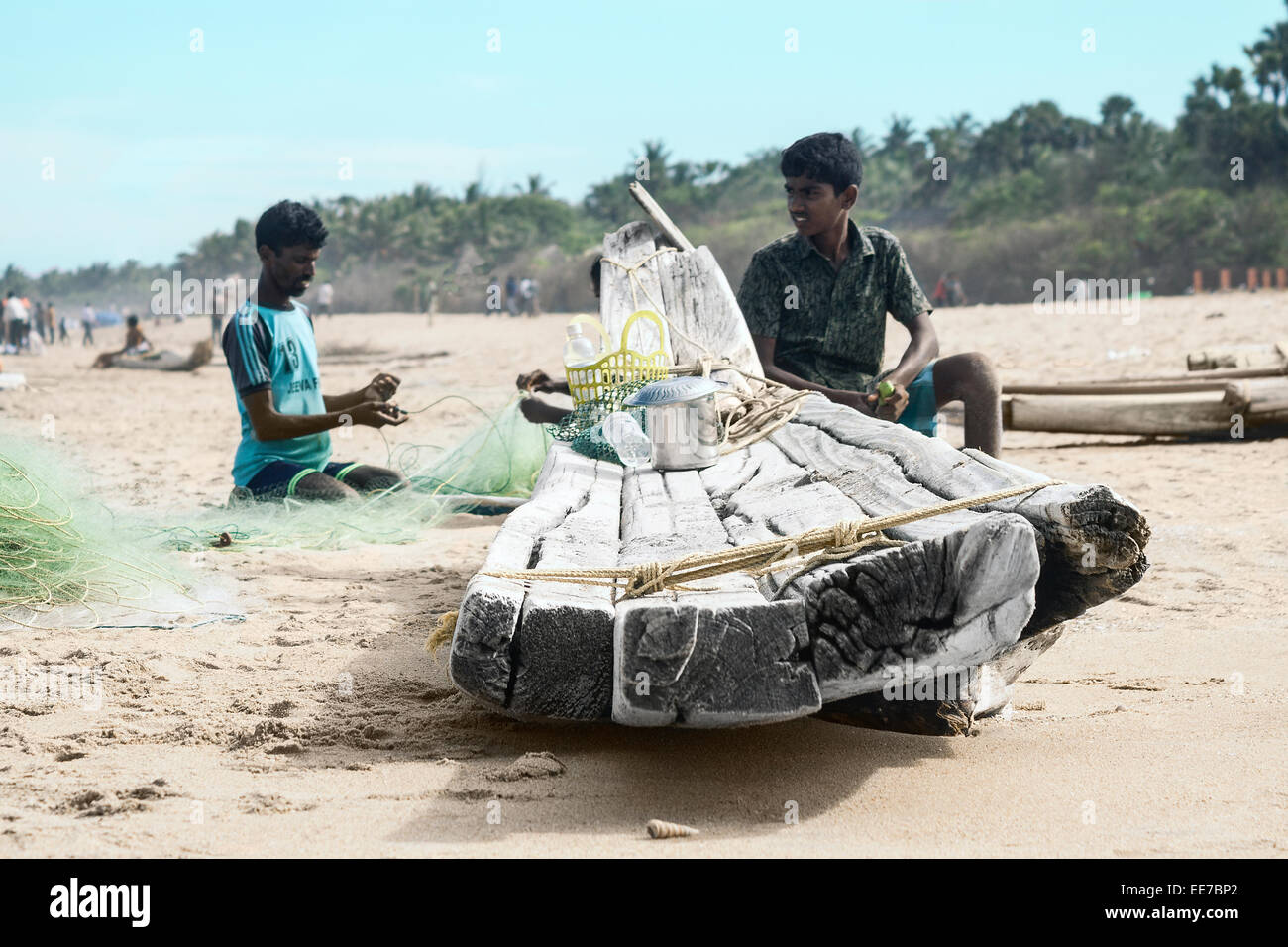 Two boys sitting fishing asia hi-res stock photography and images - Alamy