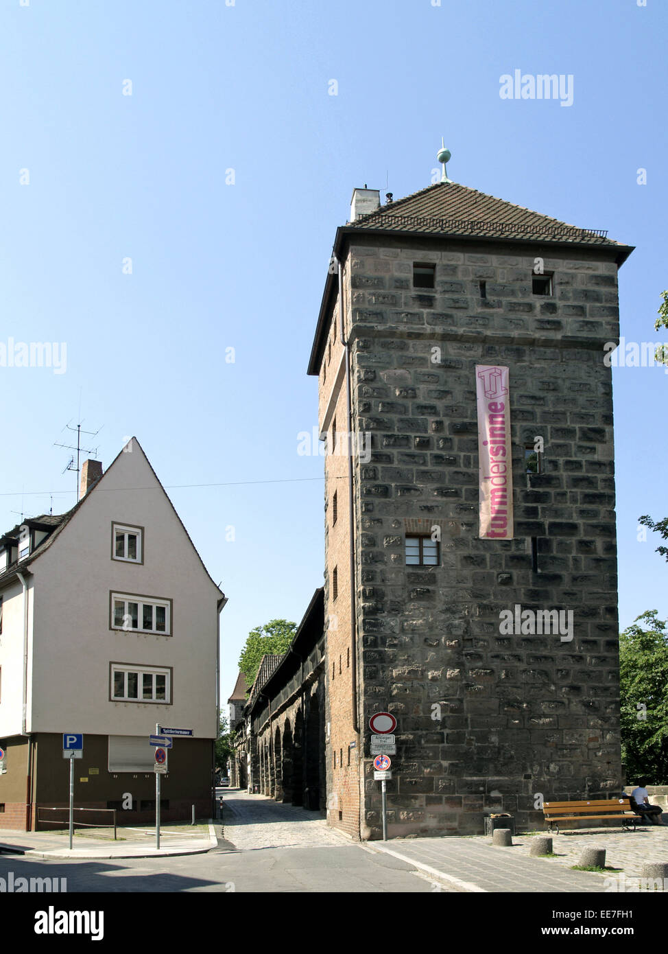 Deutschland, Bayern, Nuernberg, Turm der Sinne, wissenschaftlich orientiertes Hands-On-Museum im Mohrenturm am Westtor der histo Stock Photo