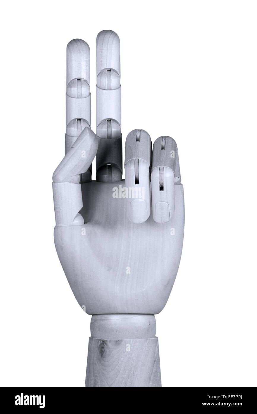 Hand with two fingers up hi-res stock photography and images - Alamy