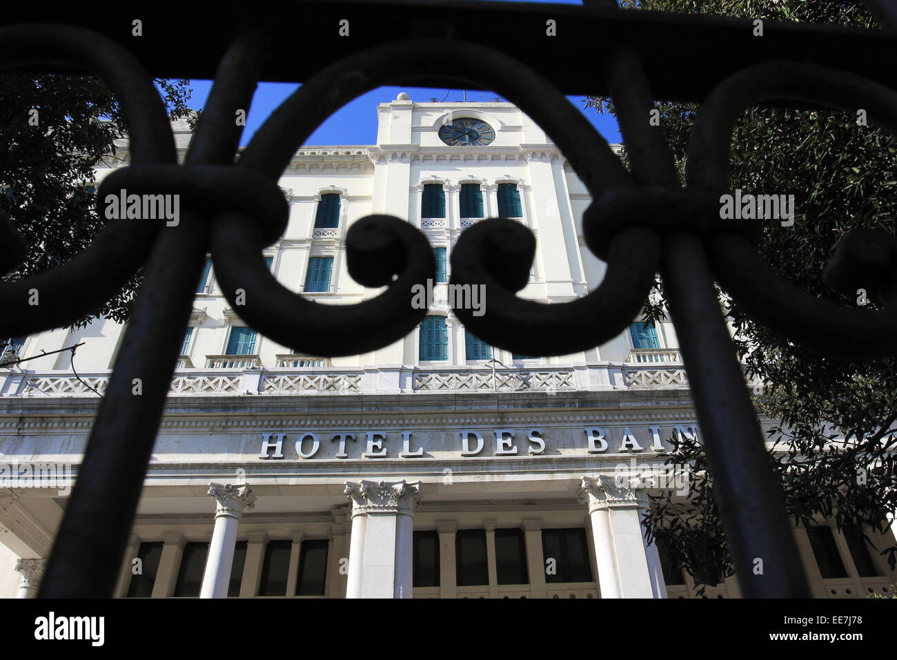 Under renovation. Grand Hotel des Bains, former luxury hotel on the Lido of Venice, Italy Stock Photo