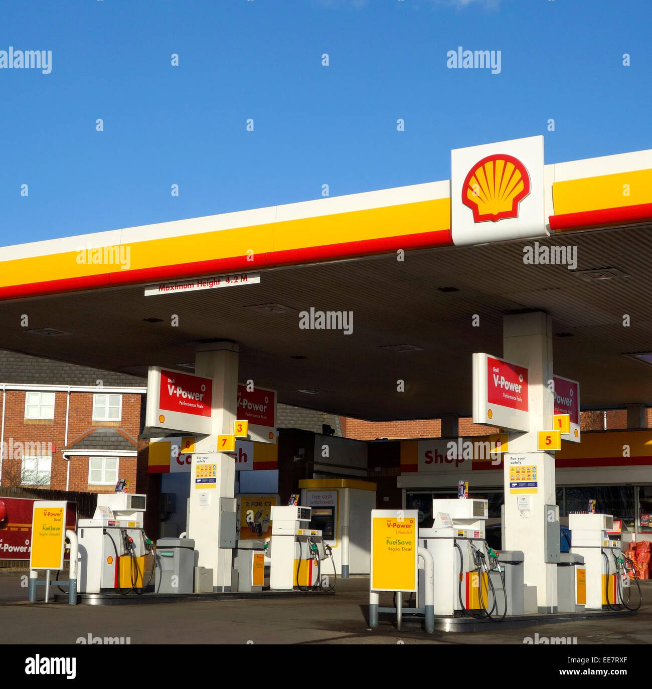 Shell Petrol Station, UK Stock Photo