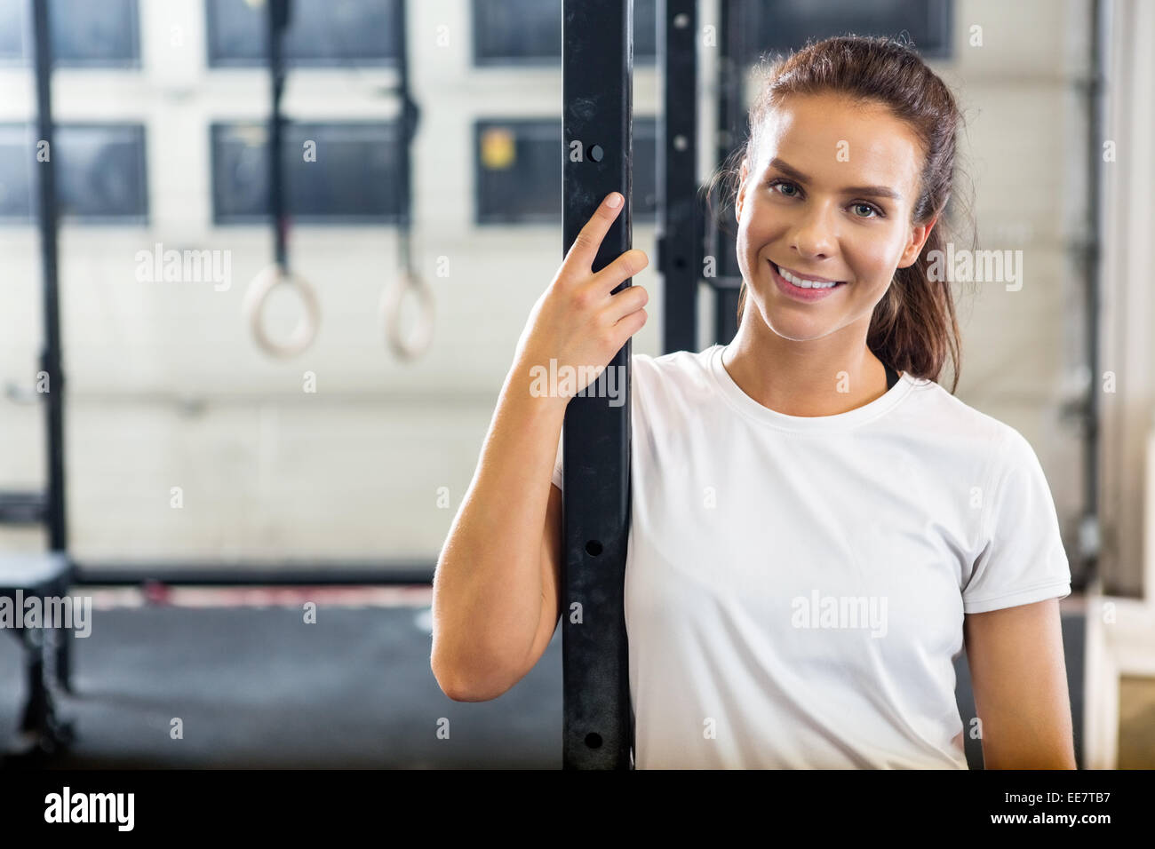 Athlete Standing At Gym Stock Photo - Alamy