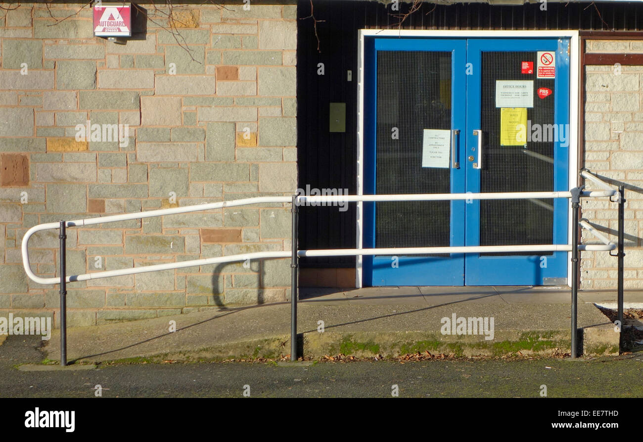 Disabled Access Ramp & Handrails to a Set of Double Doors, Oakfield Centre, Brierley Hill, West