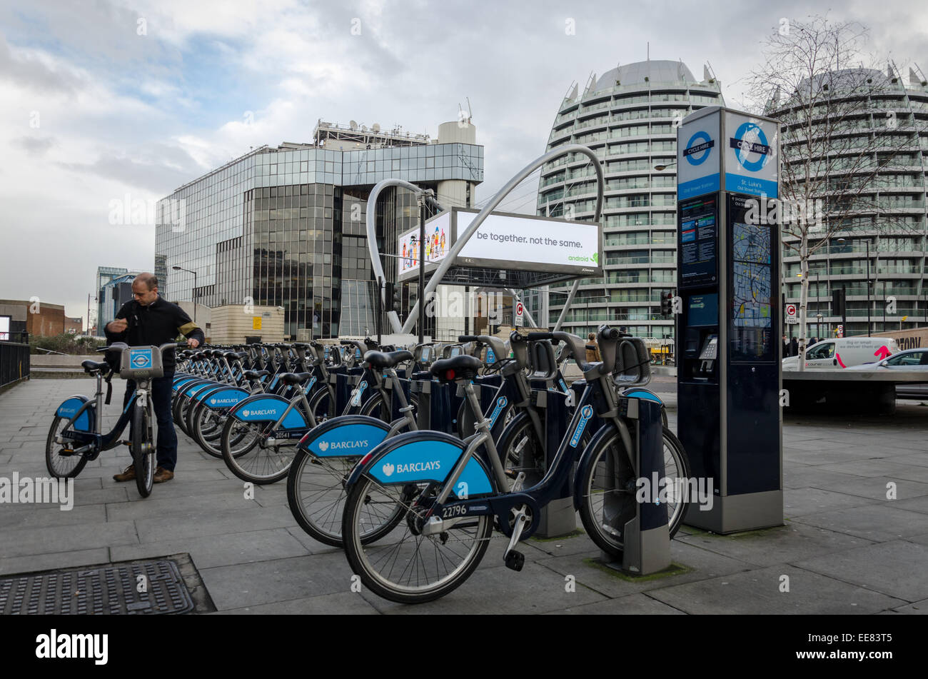 London Cycle Hire, locally known as 'Borris Bikes' at Old Street