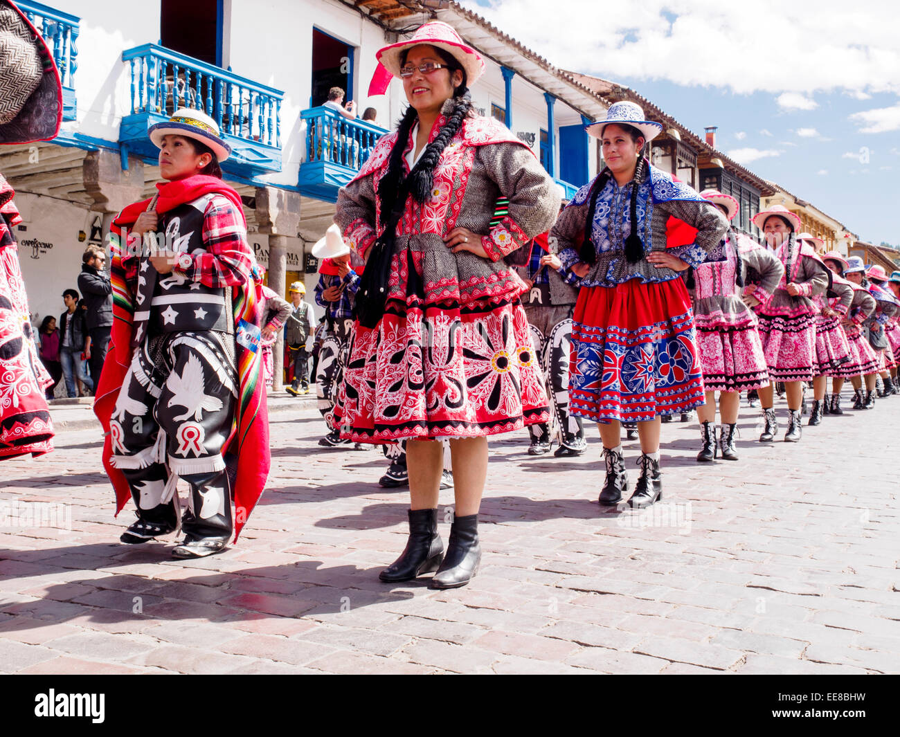 Cusco Week festivites, held each year in June leading up to the Inti Raymi festival - Cusco, Peru Stock Photo