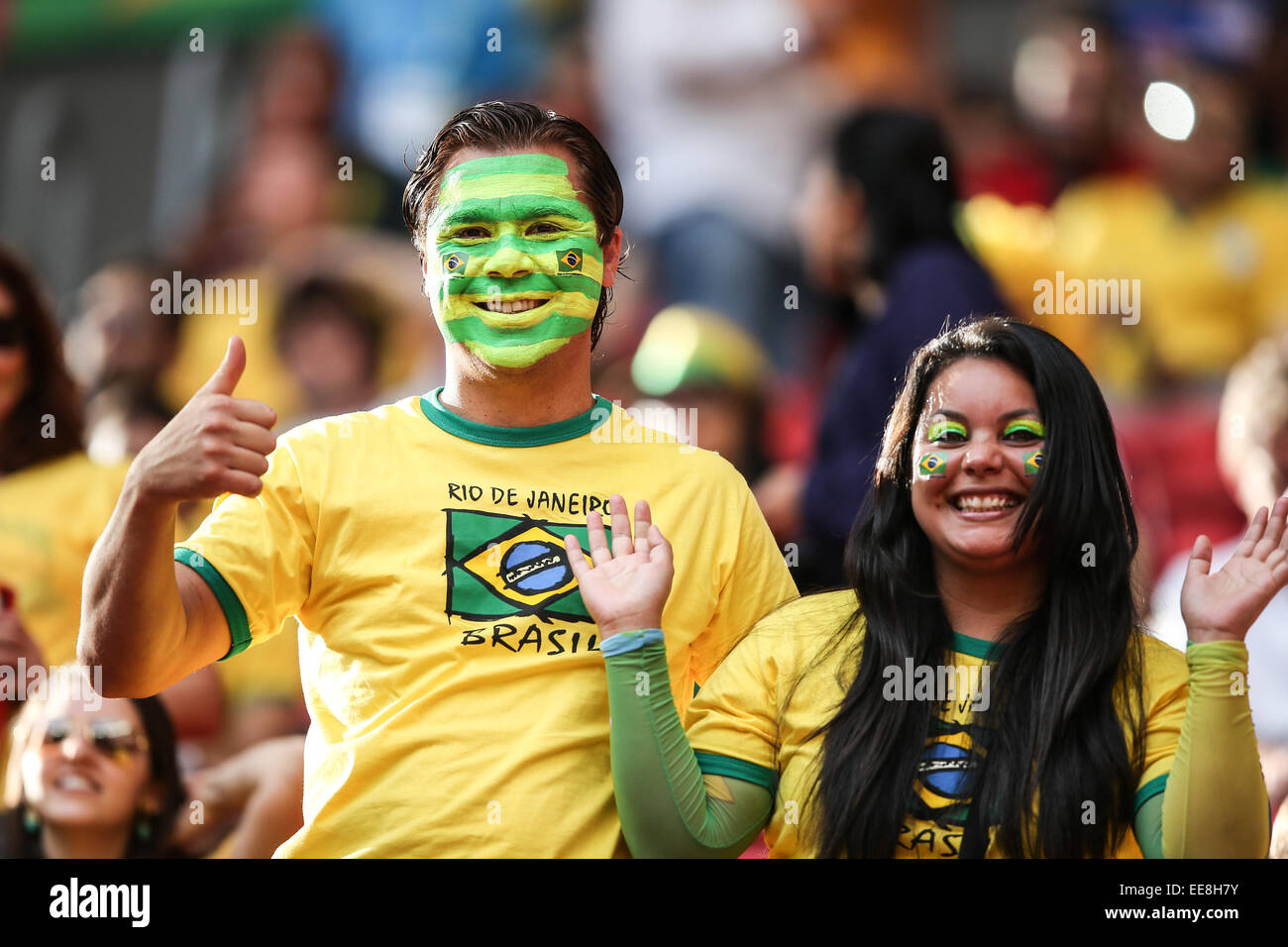Atmosphere at National Stadium of Brazil Mane Garrincha for the Third Place match, Brazil v Netherlands  Where: Brasília, Brazil When: 12 Jul 2014 Stock Photo