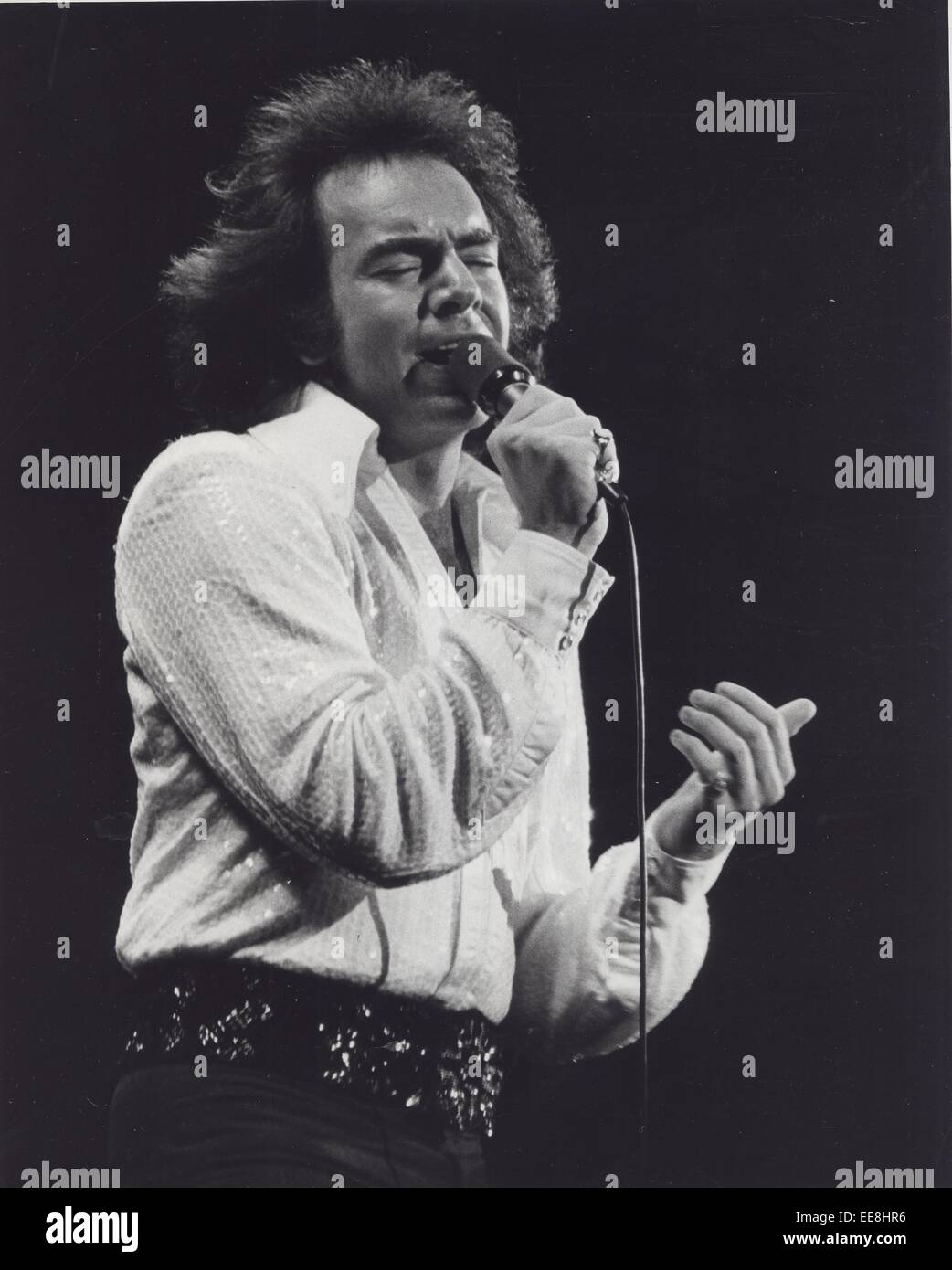 NEIL DIAMOND concert in Forest Hills 1976. © Roz Levin/Globe Photos