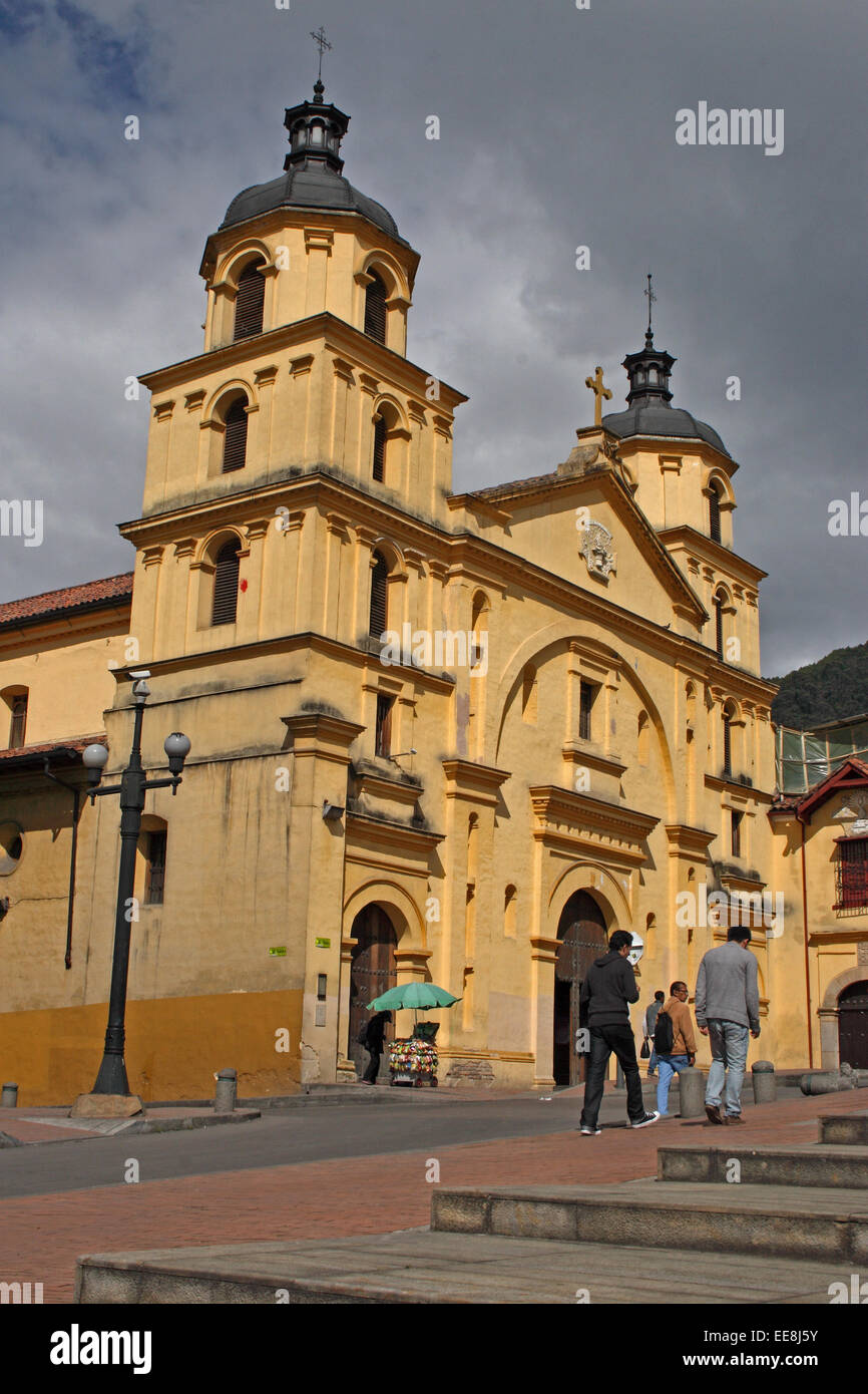The Church of Our Lady of Candelaria, in Bogota, Colombia. Stock Photo