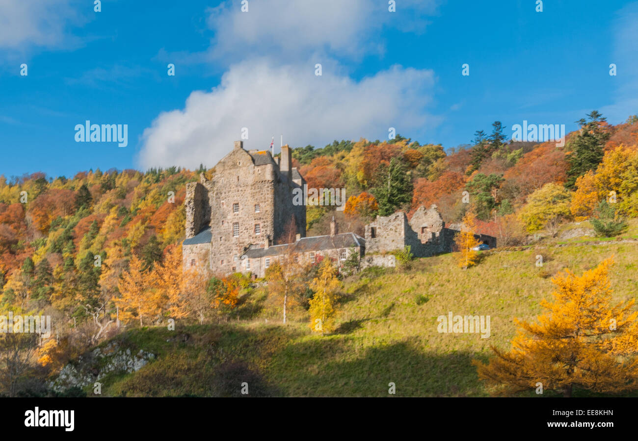 14th Century Neidpath Castle Peebles Scottish Borders Scotland Stock Photo