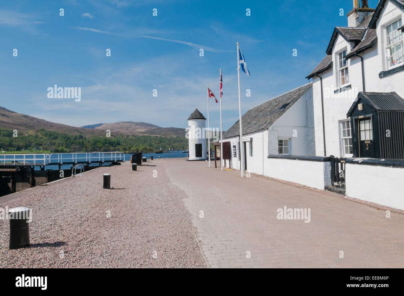 British Waterways Buildings Caledonian Canal Corpach nr Fort William Highland Scotland Stock Photo