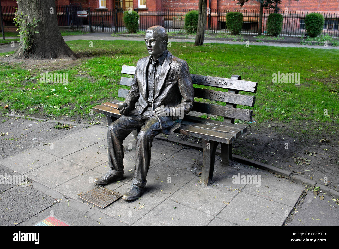 Statue commemorating the life of Alan Turing, Sackville Square, Manchester. Stock Photo
