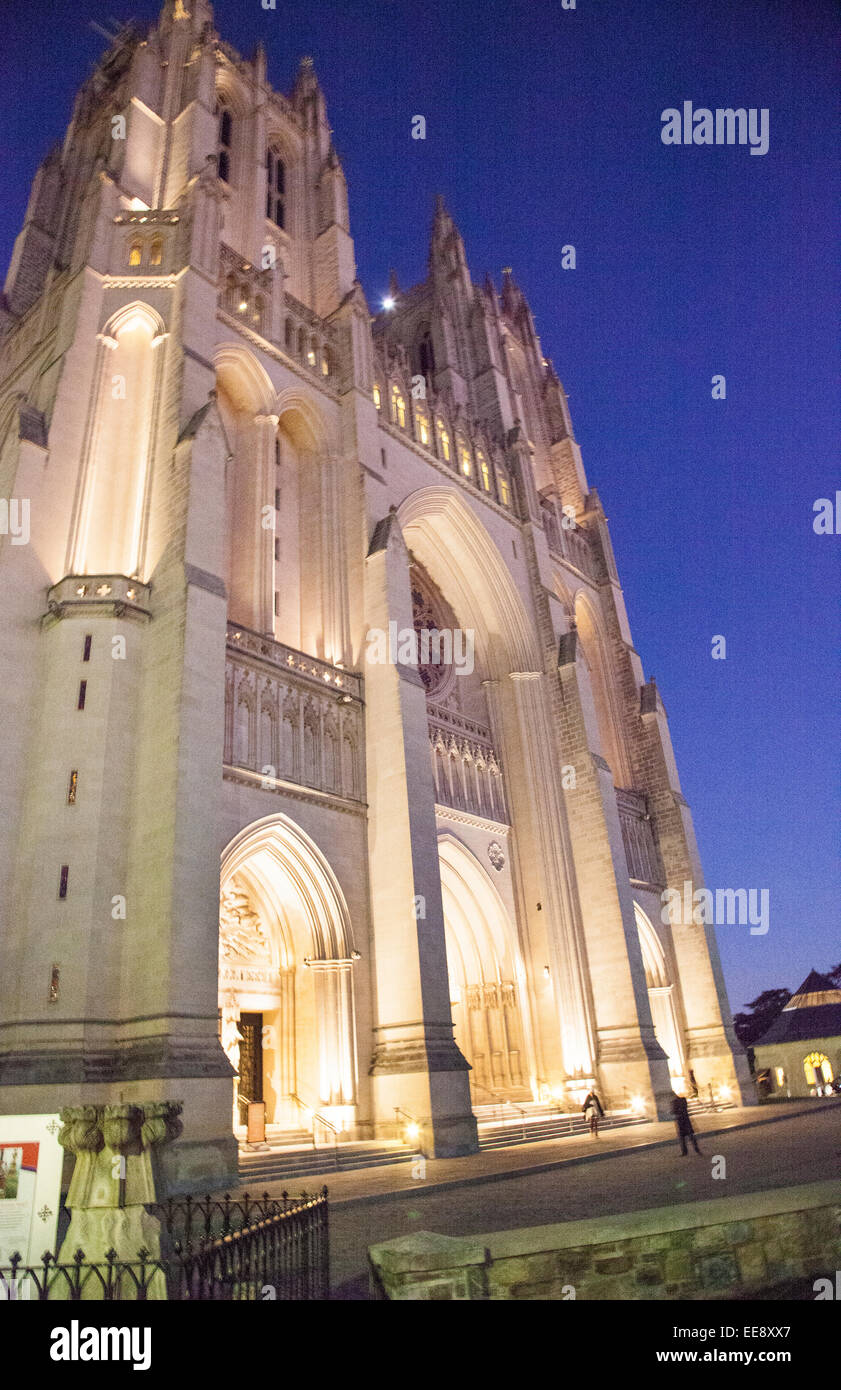 Washington National Cathedral or the Cathedral Church of Saint Peter and Saint Paul in the City and Diocese of Washington, DC Stock Photo