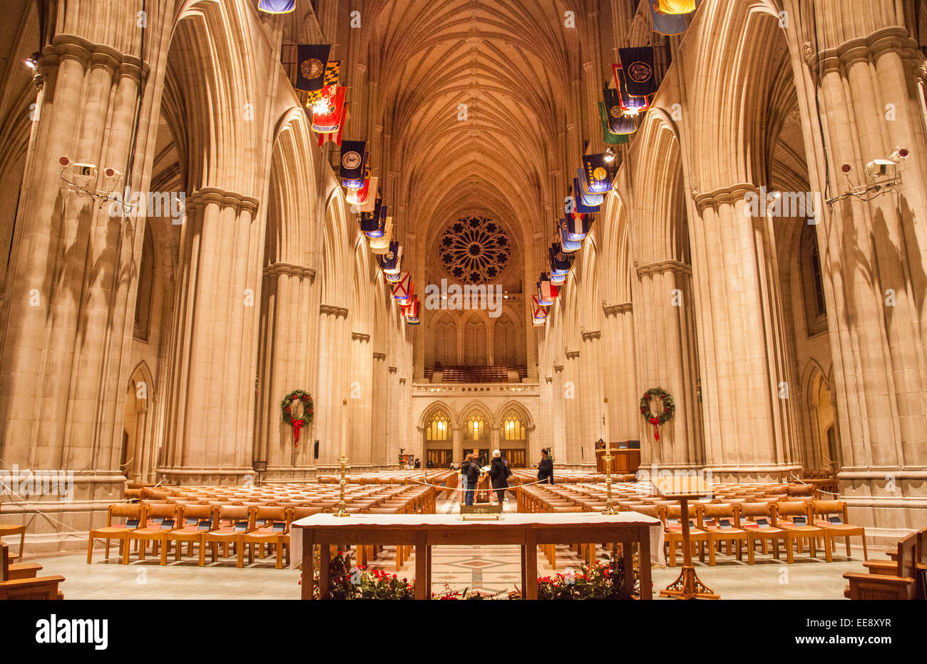 Washington National Cathedral or the Cathedral Church of Saint Peter and Saint Paul in the City and Diocese of Washington, Stock Photo