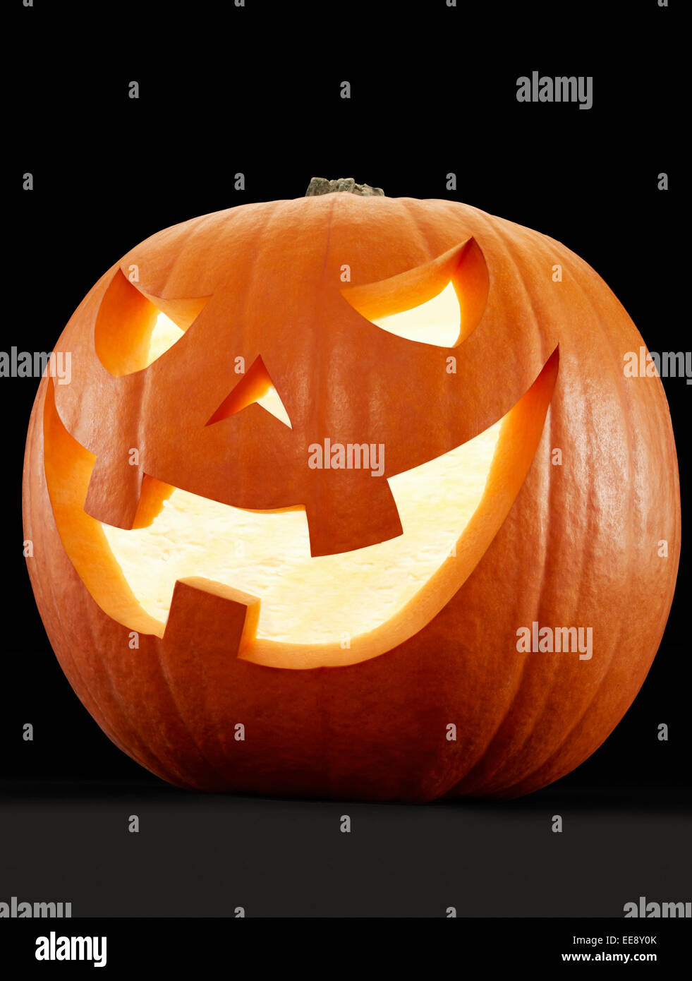 Halloween pumpkin on black Stock Photo