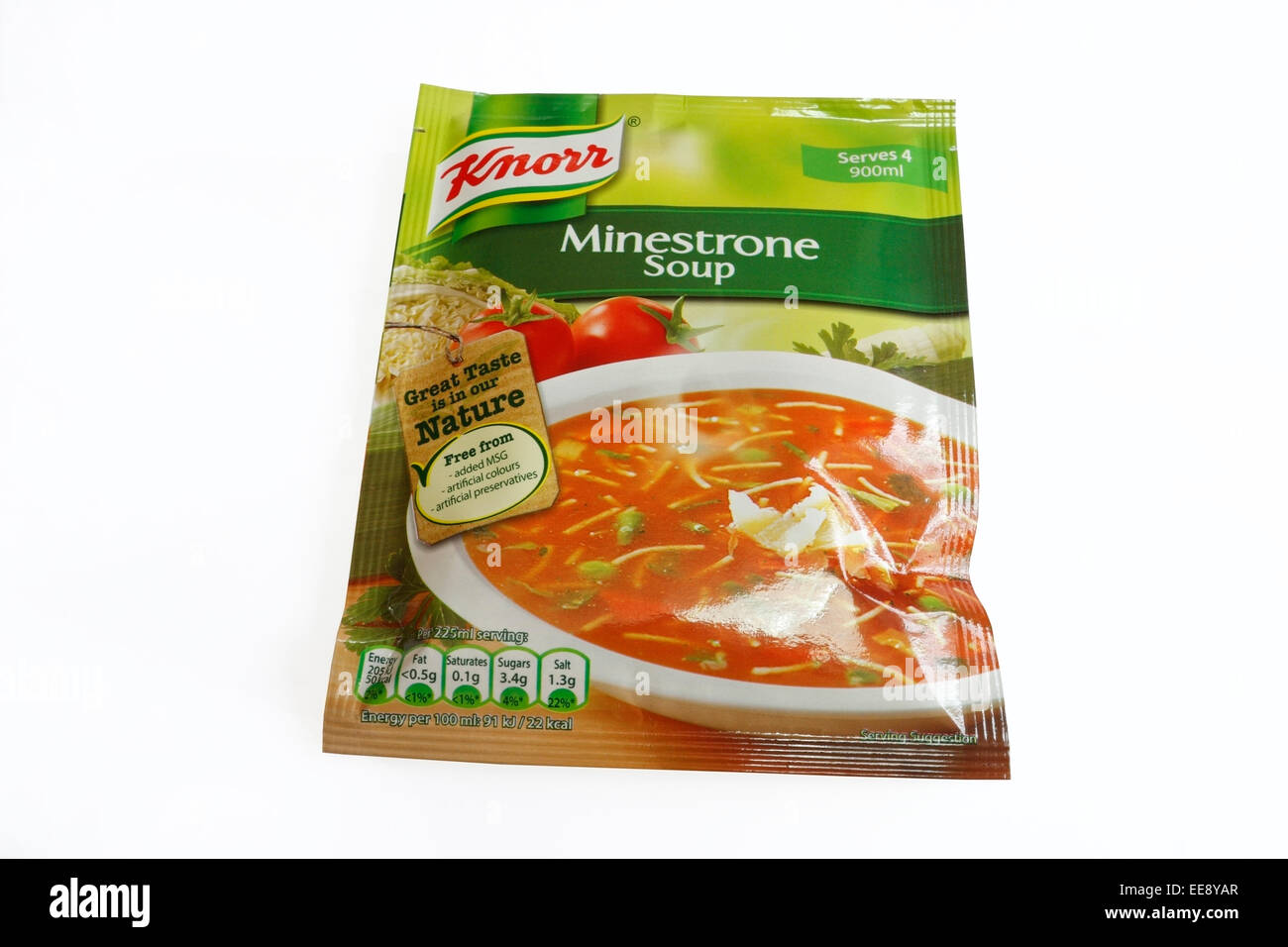A packet of Knorr Minestrone soup Stock Photo