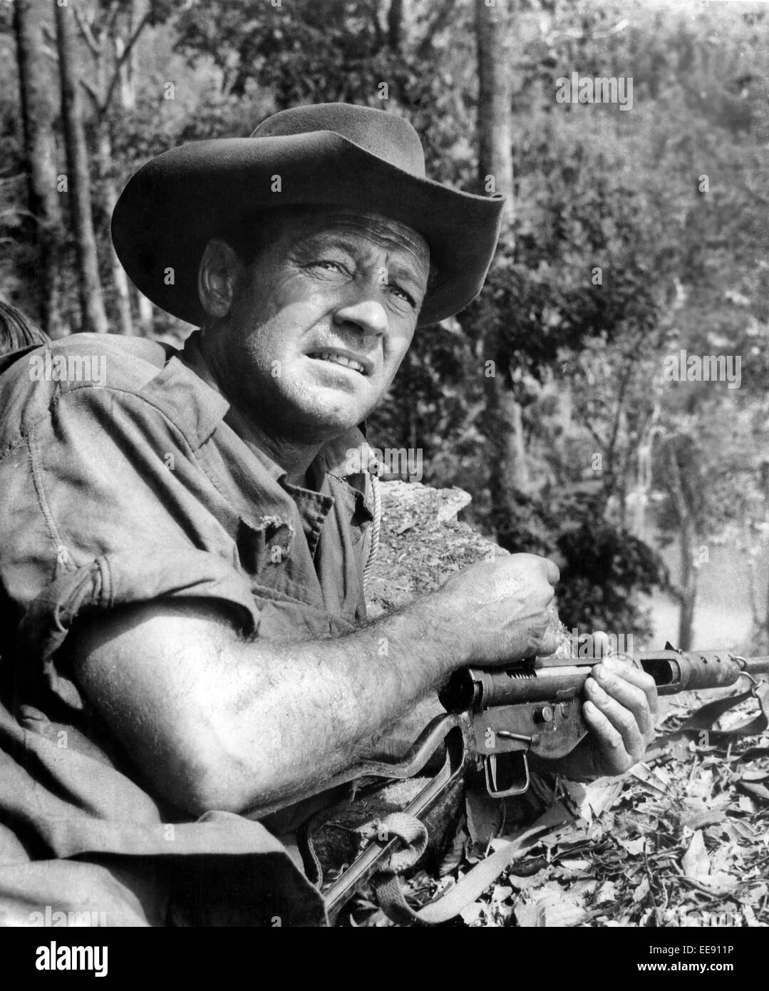 William Holden, on-set of the film, 'The Bridge on the River Kwai',1957 Stock Photo