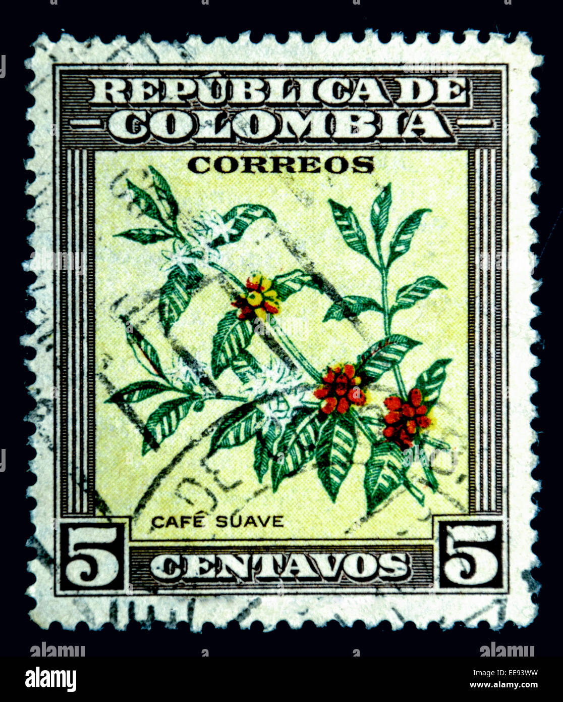 postage stamp columbia Stock Photo