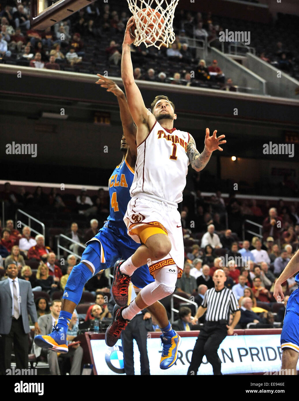 Los Angeles, CA, USA. 14th Jan, 2015. USC Trojans guard Katin Reinhardt