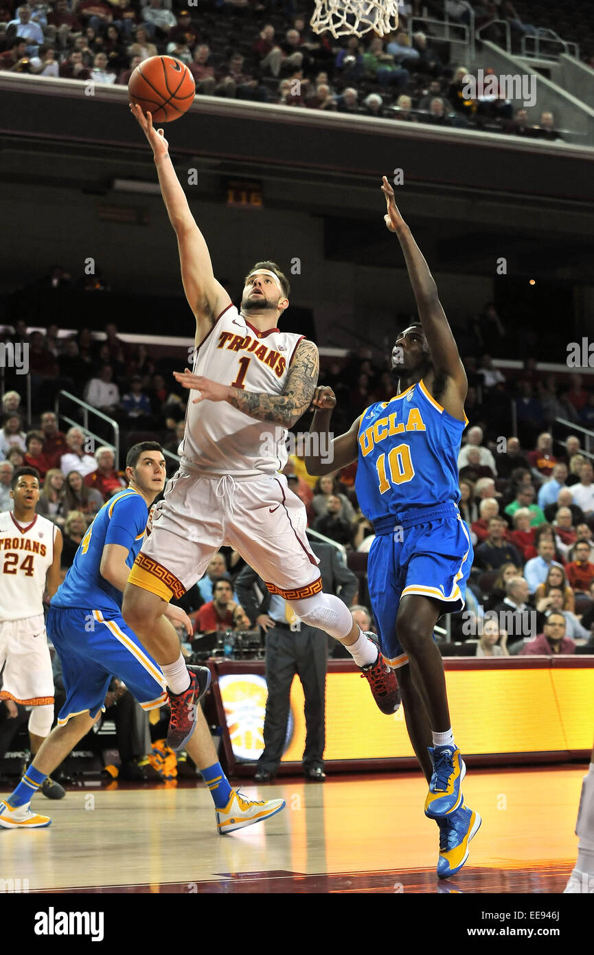 Los Angeles, CA, USA. 14th Jan, 2015. USC Trojans guard Katin Reinhardt