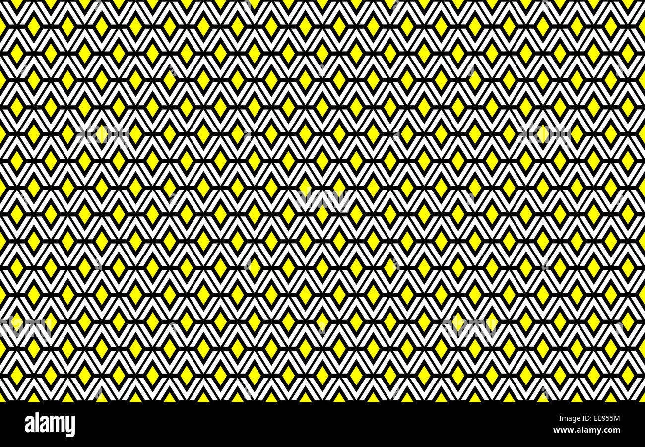 rhomb background yellow diamonds pattern texture illustration Stock Photo