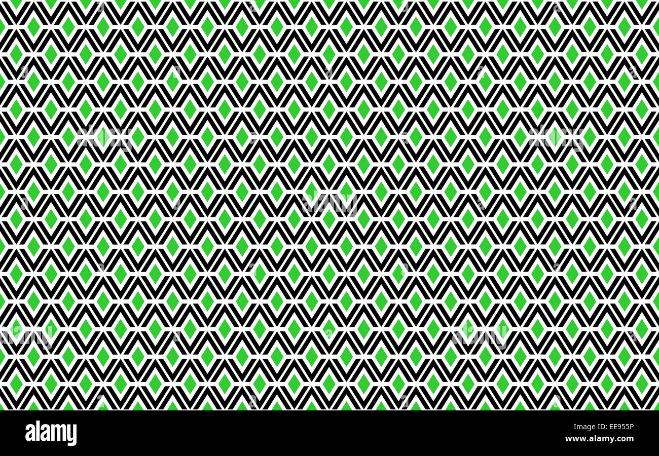 rhomb background green diamonds pattern texture illustration Stock Photo