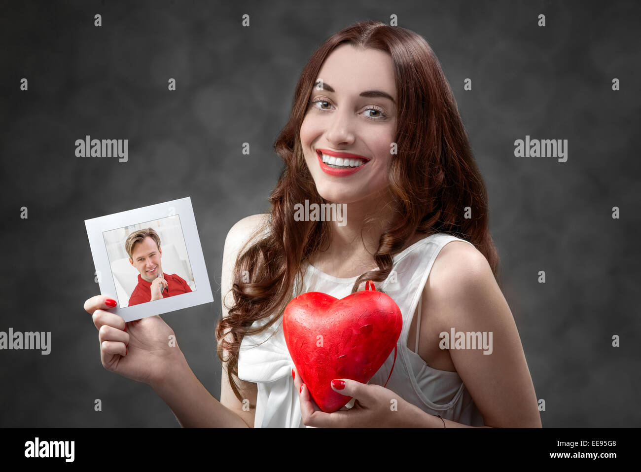 Woman fall in love Stock Photo