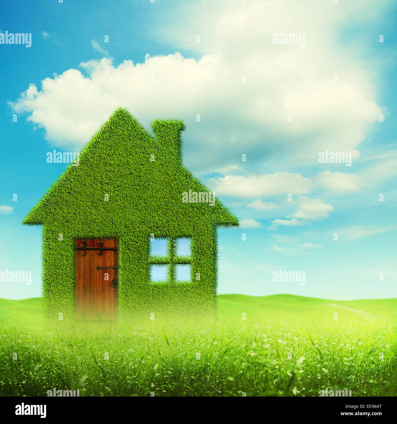 Eco house, abstract environmental backgrounds Stock Photo - Alamy